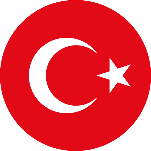 Runde Flagge der Türkei